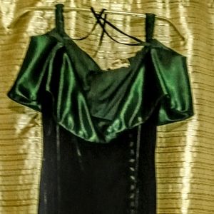 Green velvet Rimini gown